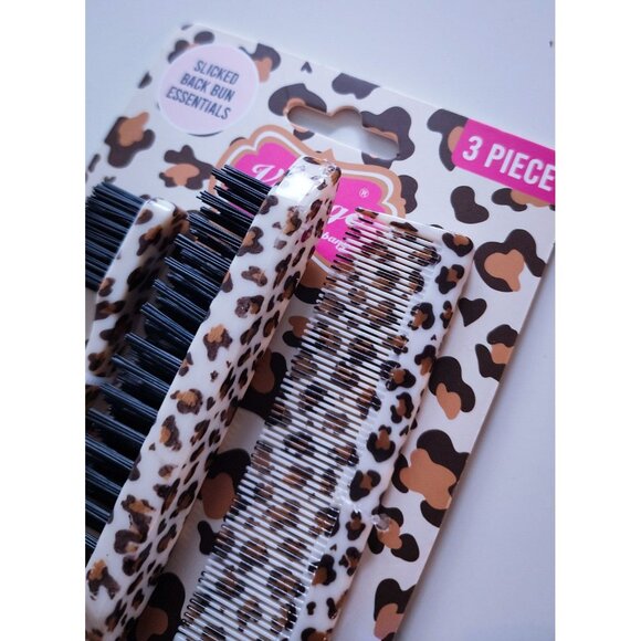 Leopard Print Shower Cap & Comb Set – 3 Piece Haircare Essential Kit - Picture 4 of 4